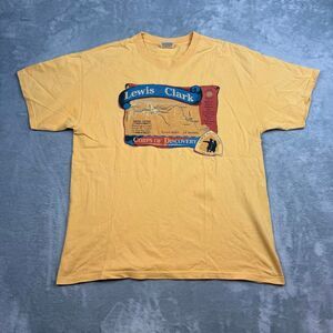 Hanes Men's Yellow and Tan T-shirt
